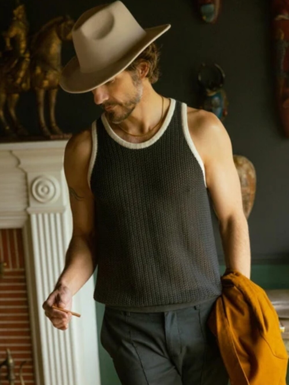 Dandy Del Mar Dominica Crochet Tank In Albatross